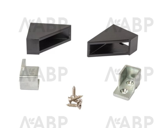 Firmax штанга прямоугольная*штангодержатель боковой, черный/FRM5822.S.06 / 23128 / оптом и в розницу / мебельная фурнитура "ЛАВР"