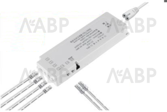 Блок питания для светодиодных лент и светильников и датчиков 24Вт, 100-240/12В с коннекторами / 33551 / оптом и в розницу / мебельная фурнитура "ЛАВР"