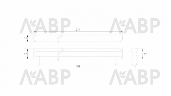 ручка Боярд/RS065SC.4/192 / 769057-4 / оптом и в розницу / мебельная фурнитура "ЛАВР"