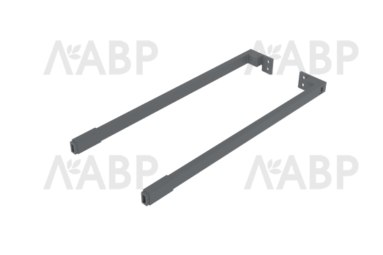 Комплект продольных прямоугольных рейлингов 500мм для ящика AXIS PRO антрацит PB-AXISPRO-RELKW500 GTV / 09539 / оптом и в розницу / мебельная фурнитура "ЛАВР"