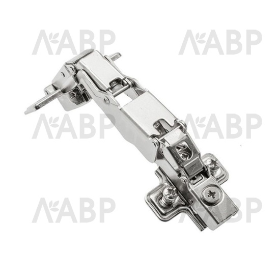 петля GTV накладная 165гр с h=0мм, с еврош, доводчик, clip-on (50шт)/ZM-HCKT165ZE-S / 11475 / оптом и в розницу / мебельная фурнитура "ЛАВР"