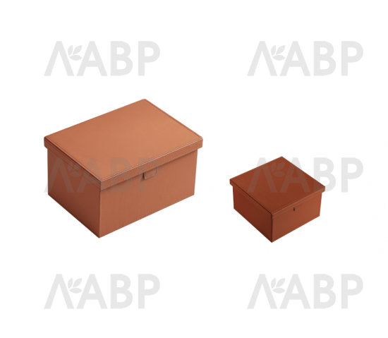 Nuomi/коробка кожаная для хранения 2 шт (467*414*260 и 367*364*210), Ralphie / 6094000 / 86054 / оптом и в розницу / мебельная фурнитура "ЛАВР"