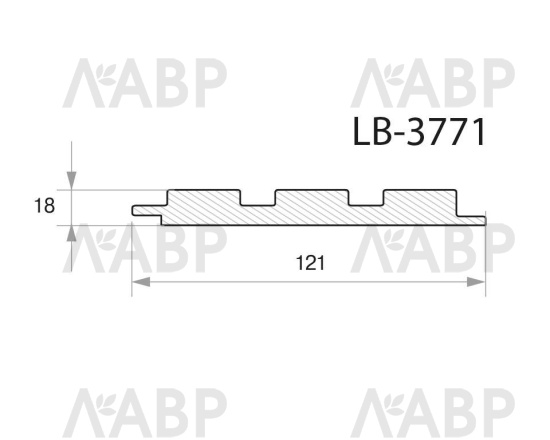 профиль AGT МДФ 3041/ LB-3771, 18*121*2800 мм, дуб перу/AGT3500/3041 / 35253 / оптом и в розницу / мебельная фурнитура "ЛАВР"