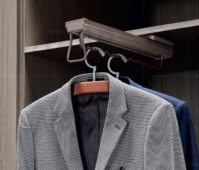 Nuomi/выдвижная штанга для одежды 92*460*126mm Ralphie, серый / 6111300 / 86027 / оптом и в розницу / мебельная фурнитура "ЛАВР"