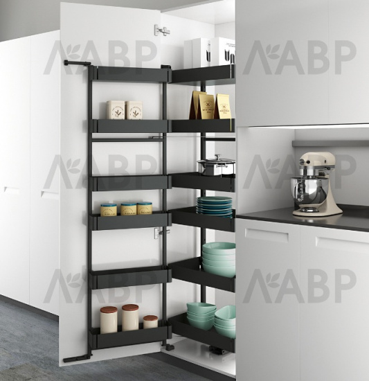 Хеттих/комплект рам ISEO, H1700 мм, ширина корпуса 600 мм, цвет антрацит /9381009 / 97875 / оптом и в розницу / мебельная фурнитура "ЛАВР"