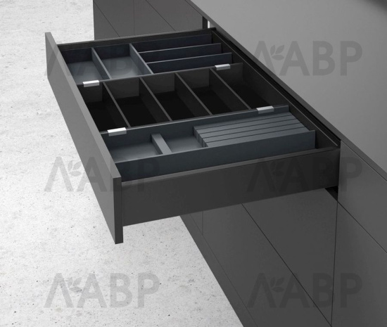 Лоток для столовых приборов OrgaTray 630 для ящиков AvanTech You 500мм антрацит 9278319 Hettich / 97299 / оптом и в розницу / мебельная фурнитура "ЛАВР"