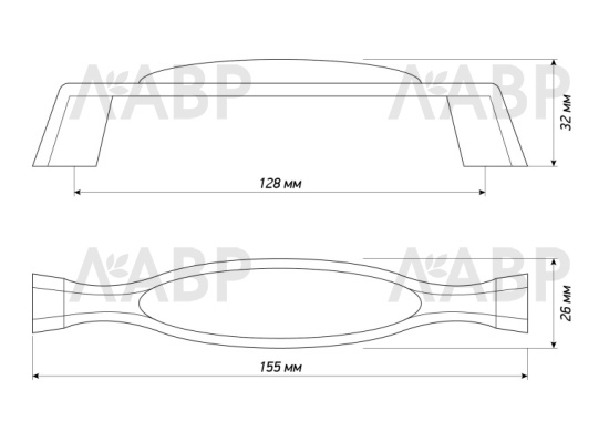 ручка скоба Laurus PRO C7042 128мм старая бронза DAB / 69622 / оптом и в розницу / мебельная фурнитура "ЛАВР"