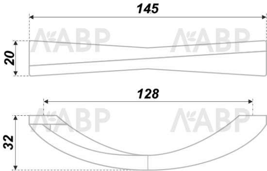 Ручка мебельная скоба 128мм хром/атласный сатиновый никель RS276CP/BSN.4/128 Boyard / 719800-2 / оптом и в розницу / мебельная фурнитура "ЛАВР"