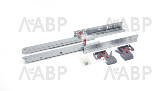 направляющие 100% скрытого монтажа 3D 450 мм/DB9991Zn/450 B-Slide (6) / 709602 / оптом и в розницу / мебельная фурнитура "ЛАВР"