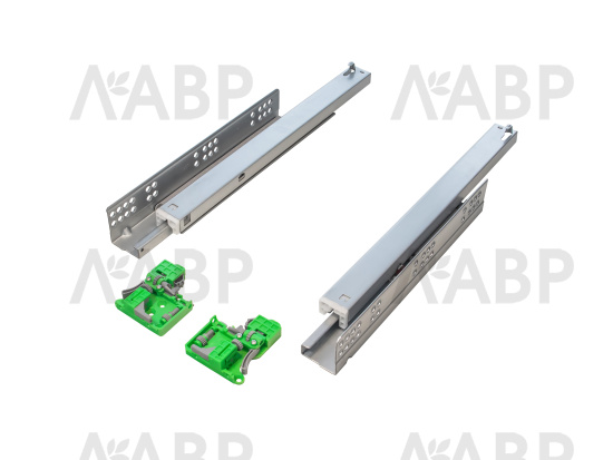 Направляющие скрытого монтажа с доводчиком полного выдвижения 450мм Laurs PRO  / 509172 / оптом и в розницу / мебельная фурнитура "ЛАВР"