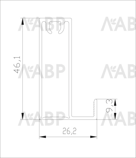 Аристо Slim Line/MAX белый глянец рамка широкая плоская (5,4м) / AV0735.VP540.WHGPC.CJ / 92290 / оптом и в розницу / мебельная фурнитура "ЛАВР"