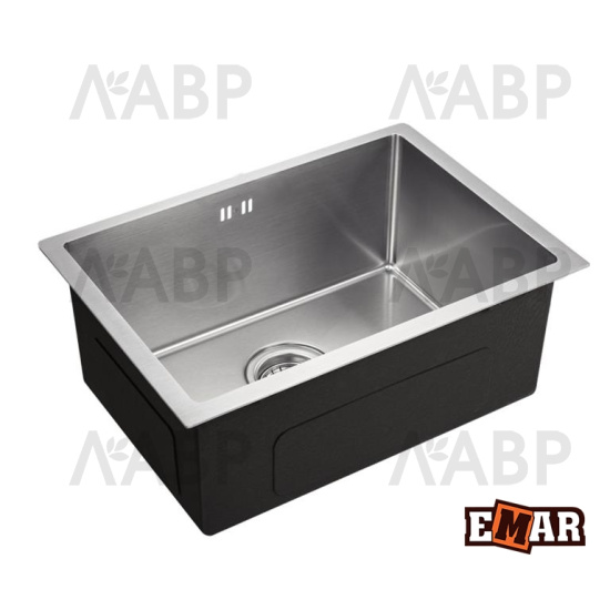 Мойка из нержавеющей стали PVD ЕМВ-123 540*420*220*1,2мм Nano сатин  универсальный монтаж EMAR / 62521 / оптом и в розницу / мебельная фурнитура "ЛАВР"