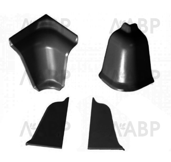 Комплект аксессуаров к пристеночному бортику LB-37 черный 37-459 Korner / 53056 / оптом и в розницу / мебельная фурнитура "ЛАВР"