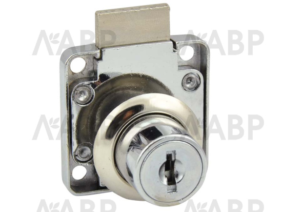 Замок врезной прямой хром / 01017 / оптом и в розницу / мебельная фурнитура "ЛАВР"