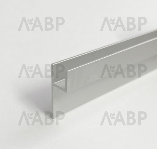 планка для щита и столеш 6мм соединительная хром мат. (Ч-образная) 3,0 м  / 15262 / оптом и в розницу / мебельная фурнитура "ЛАВР"