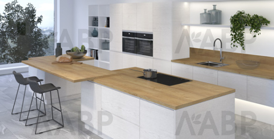 столешница СОЮЗ 800*3050*38*2U*429М дуб светлый / 89734 / оптом и в розницу / мебельная фурнитура "ЛАВР"