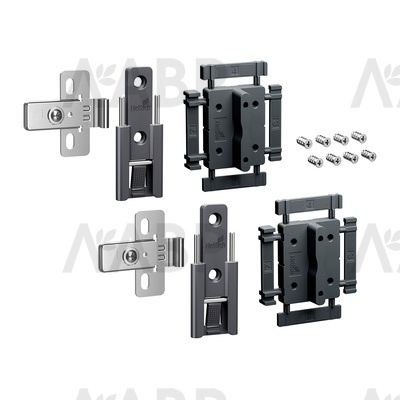 Хеттих/Wing Line* комплект средних петель быстрого монтажа с регулировкой, антрацит, 2 шт. /9339494 / 97749 / оптом и в розницу / мебельная фурнитура "ЛАВР"