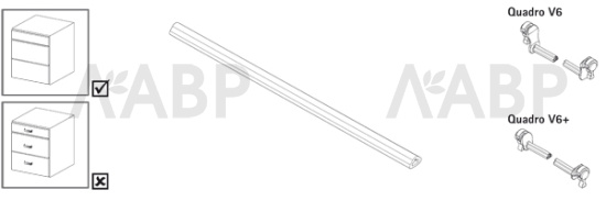 Адаптер SYNCHRO тип А для направляющих Quadro V6 Push to Open 9219966 Hettich  / 37834 / оптом и в розницу / мебельная фурнитура "ЛАВР"