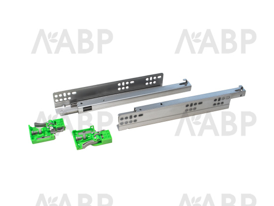 Направляющие скрытого монтажа с доводчиком частичного выдвижения 300мм Laurus PRO / 509181 / оптом и в розницу / мебельная фурнитура "ЛАВР"