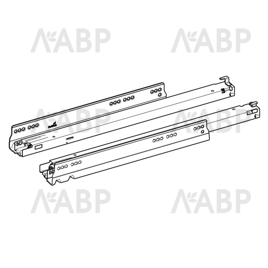 Хеттих/AvanTech You* направляющие ACTRO You Silent System 500мм, 40кг левая(10) / 9318179 / 97882 / оптом и в розницу / мебельная фурнитура "ЛАВР"