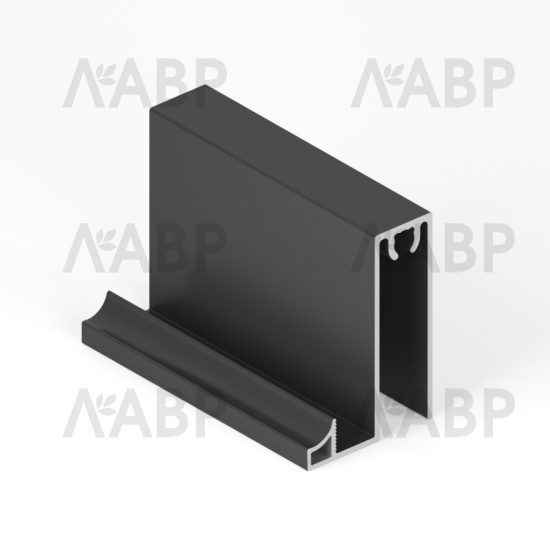 Рамка нижняя широкая Slim Line черный матовый 5,4м Aristo / 92347 / оптом и в розницу / мебельная фурнитура "ЛАВР"