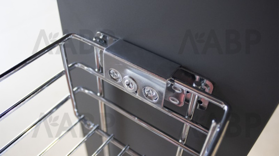 бутылочница 150мм, доводчик, 2 яруса, правый, хром, Боярд/KR08/1/3/150/R / 725365 / оптом и в розницу / мебельная фурнитура "ЛАВР"