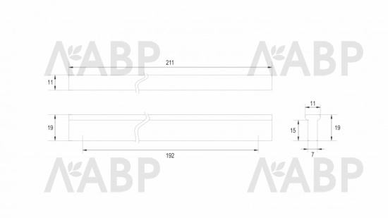 ручка Боярд/RS066BL.4/192 / 769053-3 / оптом и в розницу / мебельная фурнитура "ЛАВР"