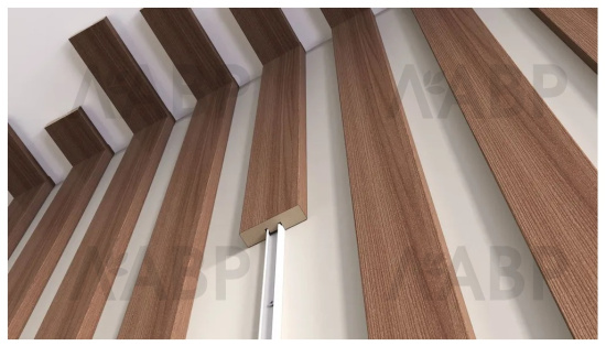 рейка интерьерная МДФ 16*60*2800 ясень шимо темный / 35274 / оптом и в розницу / мебельная фурнитура "ЛАВР"