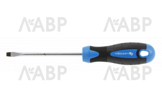 HOEGERT отвертка с прямым шлицем SL5x100 мм, сталь S2/HT1S008 / 58335 / оптом и в розницу / мебельная фурнитура "ЛАВР"