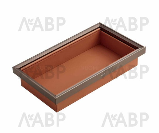 Nuomi/выдвижная корзина кожаная Ralphie 564*469*184mm, шампань / 6100260 / 86058 / оптом и в розницу / мебельная фурнитура "ЛАВР"