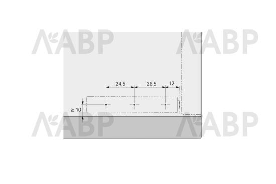 Хеттих/механизм Push to open magnet д/петель, под прикручивание, длинный ход, белый(25шт)/9375969 / 37520-1 / оптом и в розницу / мебельная фурнитура "ЛАВР"