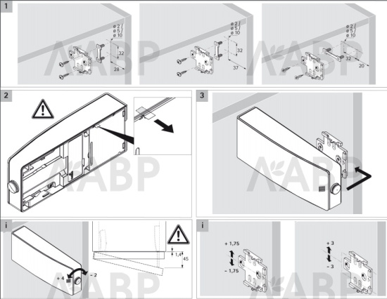 Автоматический механизм открывания Push to open Silent для распашных дверей, под прикручивание серый 9239099 Hettich / 37722 / оптом и в розницу / мебельная фурнитура "ЛАВР"