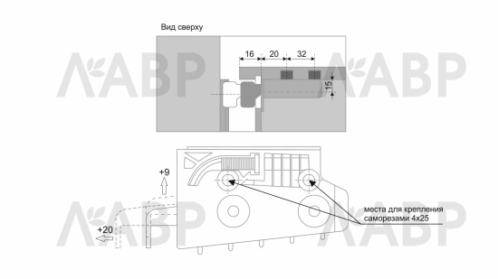 навес для шкафа  CH07/GRPH графит Боярд (100) / 713174 / оптом и в розницу / мебельная фурнитура "ЛАВР"