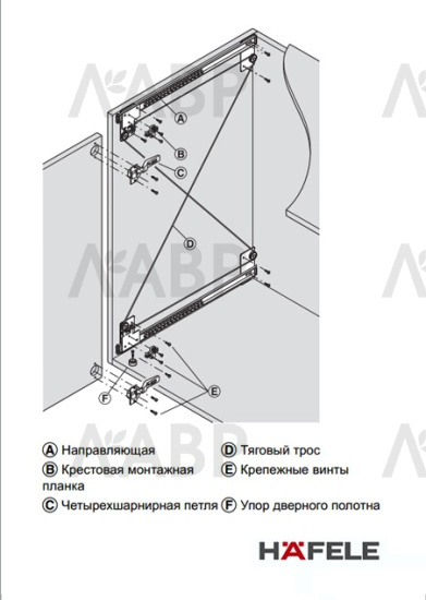 #Slido Eclipse 16 IF/VF фурнитура для поворотно-выдвижных дверей 504мм/408.25.350 / 94213 / оптом и в розницу / мебельная фурнитура "ЛАВР"