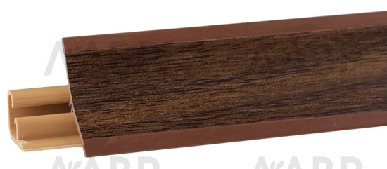 Плинтус для столешниц LB-23 орех темный 3,0м 23-682 Korner / 53166 / оптом и в розницу / мебельная фурнитура "ЛАВР"