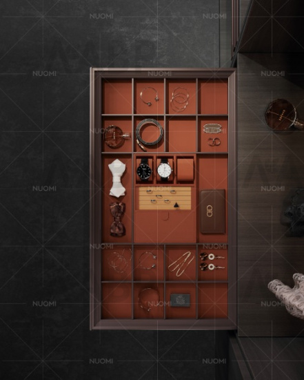 Nuomi/выдвижная полка для аксессуаров Ralphie 564*469*85mm, серый / 6110360 / 86009 / оптом и в розницу / мебельная фурнитура "ЛАВР"