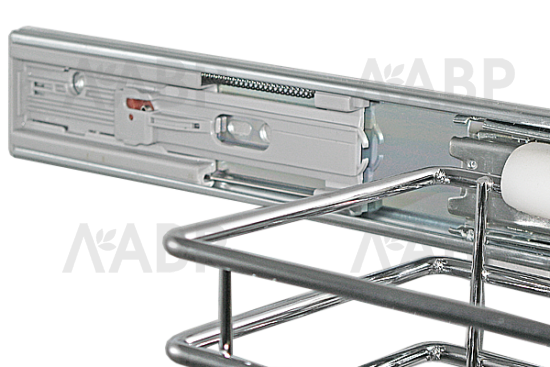 Выдвижная корзина под мойку 800мм с доводчиком хром PTJ008F-2-S / 25051 / оптом и в розницу / мебельная фурнитура "ЛАВР"