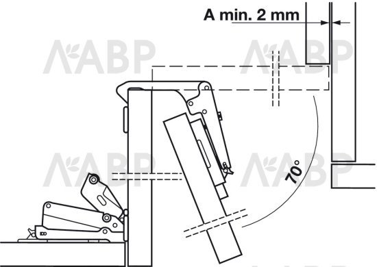 Петля мебельная угловая Silentia 270 градусов с доводчиком 329.19.700 Salice / 49716 / оптом и в розницу / мебельная фурнитура "ЛАВР"