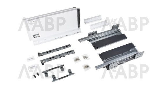 СТАРТ выдвижной ящик PUSH+SOFT тонкий 167*500мм, белый SB40W.1/500 / 709645-2 / оптом и в розницу / мебельная фурнитура "ЛАВР"