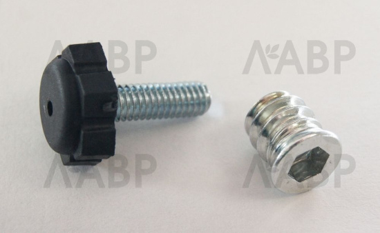 Опора мебельная регулируемая винтовая с втулкой (врезной муфтой) М8*22мм под прикручивание / 10024-1 / оптом и в розницу / мебельная фурнитура "ЛАВР"