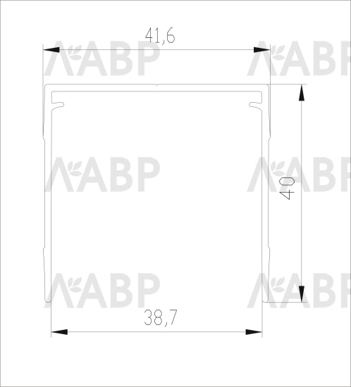 Направляющая верхняя однополозная черный матовый 5,4м для шкафов купе Aristo / 22929 / оптом и в розницу / мебельная фурнитура "ЛАВР"