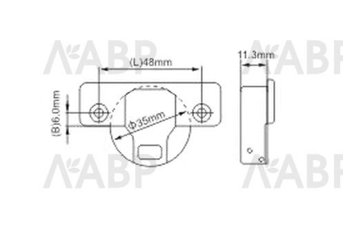 Петля мебельная полунакладная Clip-on H=0мм с доводчиком Laurus / 11173 / оптом и в розницу / мебельная фурнитура "ЛАВР"