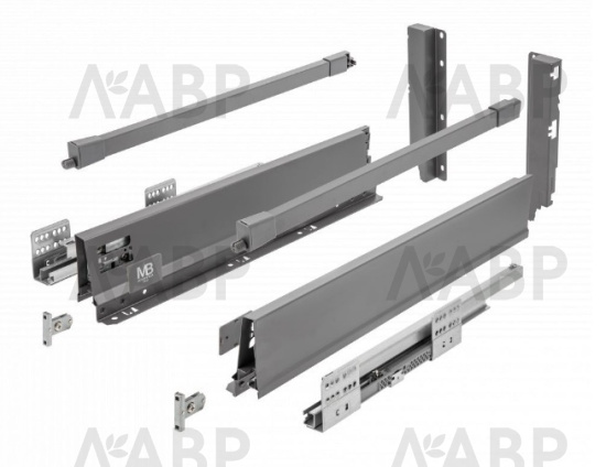 ящик GTV MODERN BOX PRO 199*550мм, доводчик, 40кг, антрацит/PB-MBPRO-KPL550C / 509035 / оптом и в розницу / мебельная фурнитура "ЛАВР"