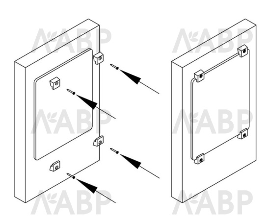 Зеркалодержатель пластик белый / 13080 / оптом и в розницу / мебельная фурнитура "ЛАВР"