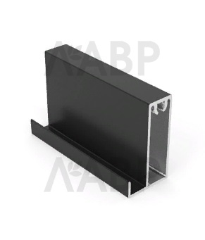 Рамка нижняя широкая, плоская , Slim MAX черный матовый 5,4м Aristo / 92143 / оптом и в розницу / мебельная фурнитура "ЛАВР"