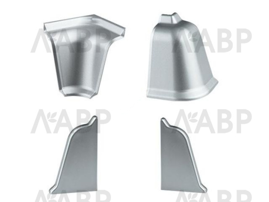 Комплект аксессуаров к пристеночному бортику LB-37 алюминий с напылением 37-310 Korner / 53063 / оптом и в розницу / мебельная фурнитура "ЛАВР"