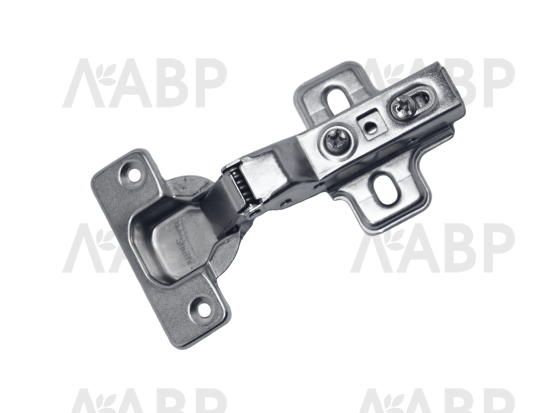 Петля  полунакладная с доводчиком Clip-on Laurus PRO (100) / 11417 / оптом и в розницу / мебельная фурнитура "ЛАВР"