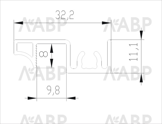 Аристо Slim Line/золото крацованное рамка узкая (5,4м) / AV0588.VP540.GLBAN.CJ / 92316 / оптом и в розницу / мебельная фурнитура "ЛАВР"