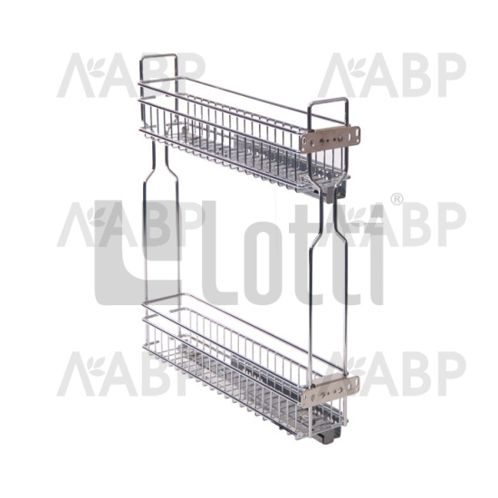 Бутылочница 200мм правая с доводчиком хром LS2/200IR/D Lotti / 25327 / оптом и в розницу / мебельная фурнитура "ЛАВР"