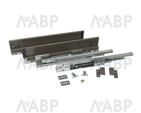 Firmax Smartline ящик 84*500мм, доводчик, 35кг, серый/FRM0750.043/84 / 09809 / оптом и в розницу / мебельная фурнитура "ЛАВР"